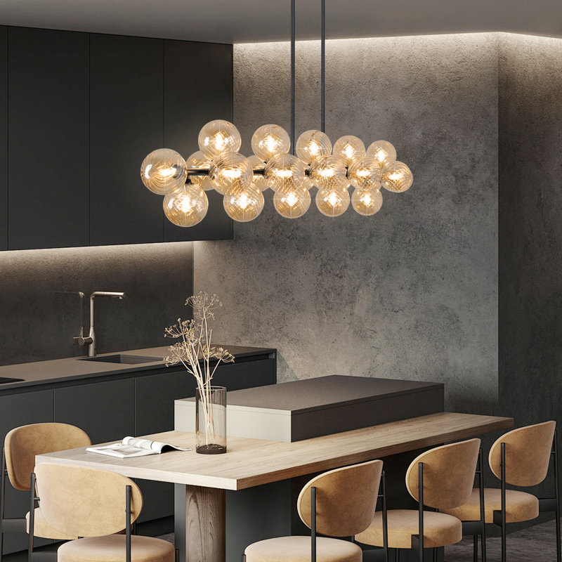 Ivy Bronx 22 - Lights Sputnik Chandelier Modern Linear Chandelier
